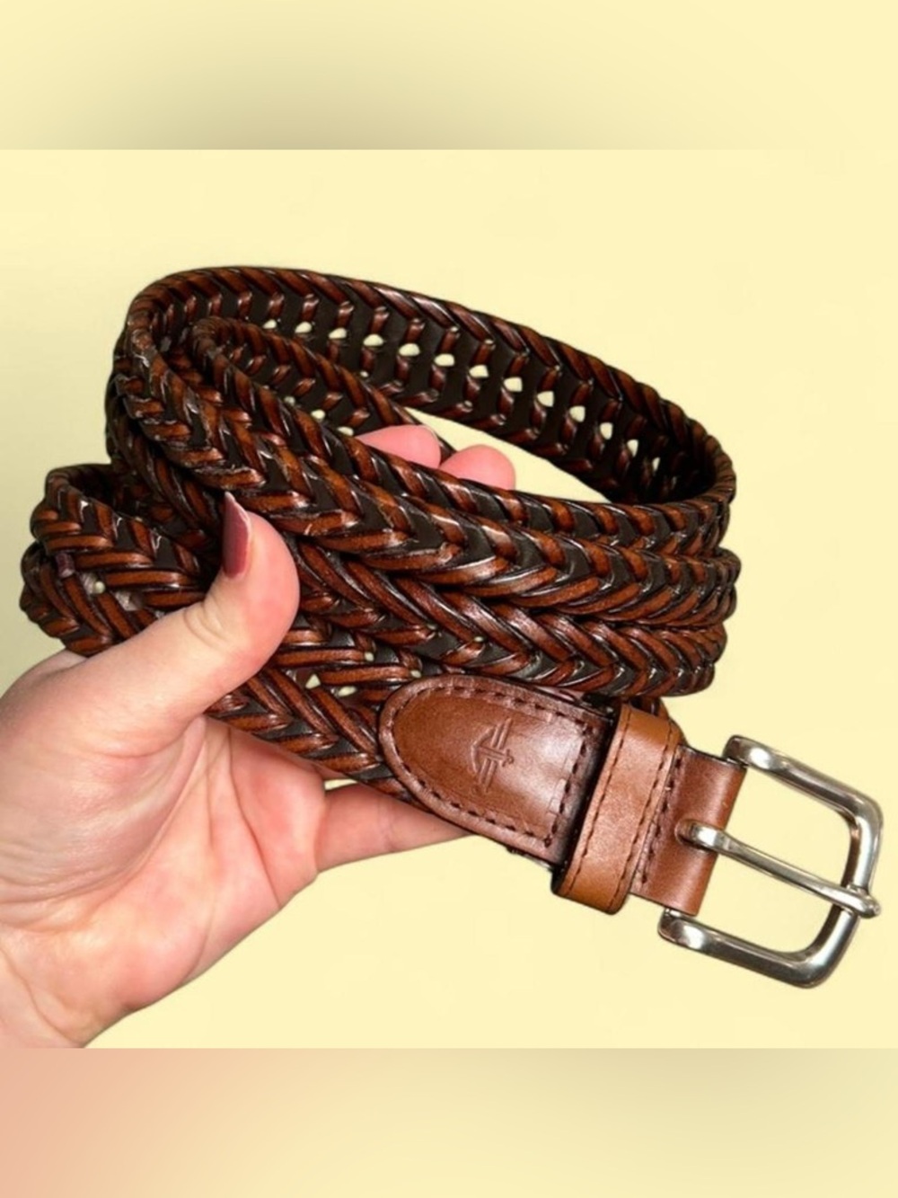 Dockers Woven Leather Belt - Brown
